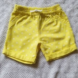 Carters yellow polka dot shorts